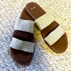 Sanuk Tan Sandals with Dual Straps